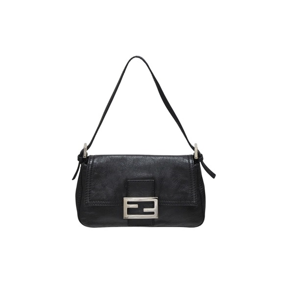 Fendi Handbags - FENDI Mamma Bucket One Shoulder Hobo Bag Black Leather